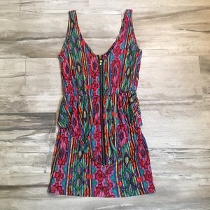 t-bags Los Angeles rainbow zip up dress sz xs